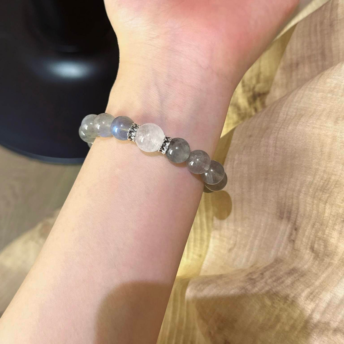 灰月光白幽灵手串