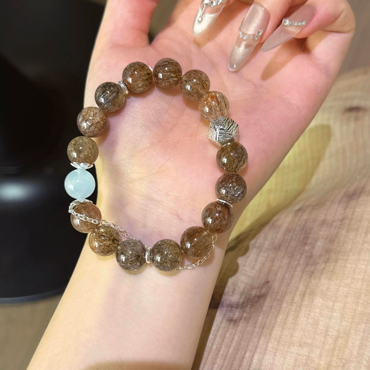 黑金超海蓝宝手串