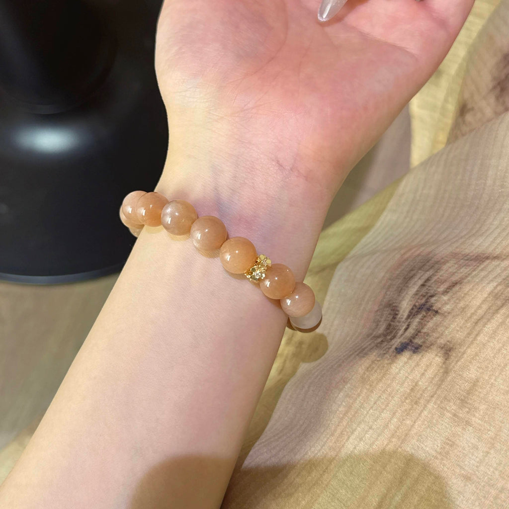 太阳石白幽灵手串