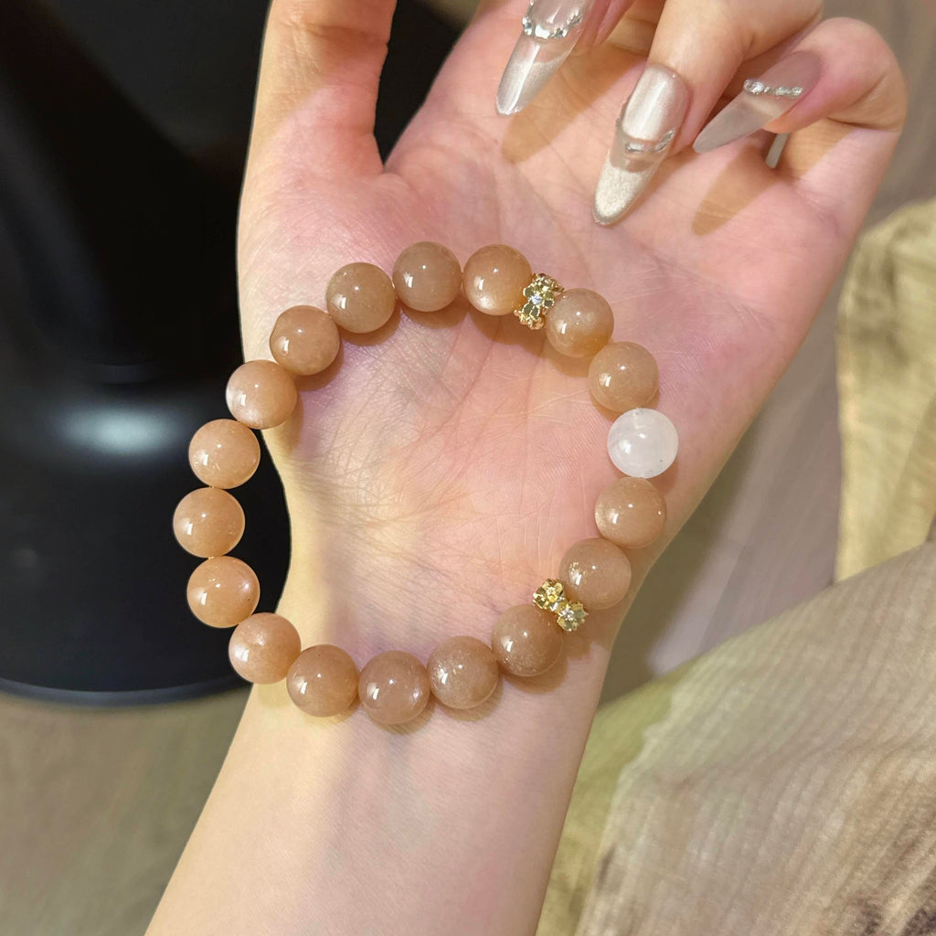 太阳石白幽灵手串