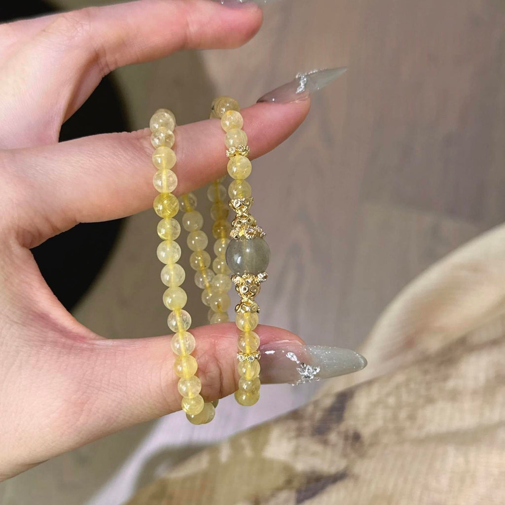 金发晶灰月光手串