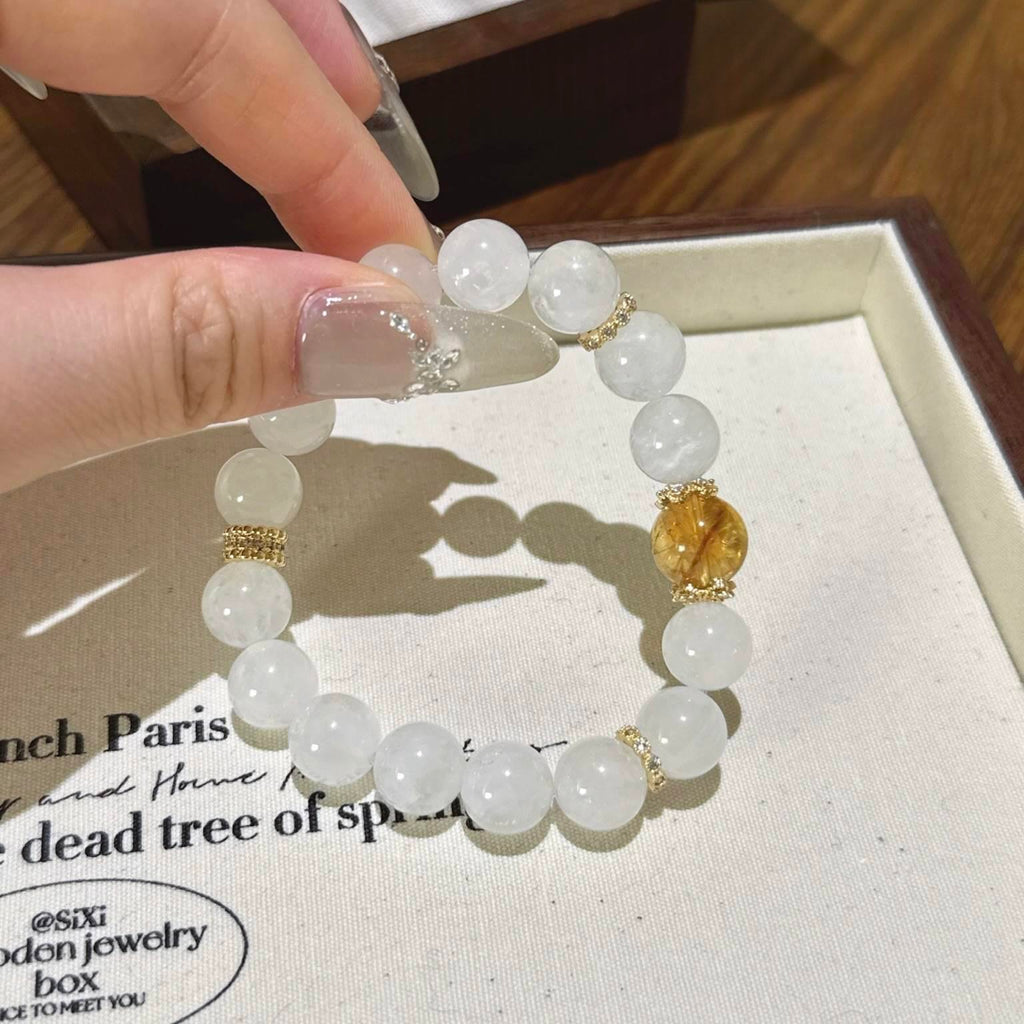 白幽灵黄塔晶手串