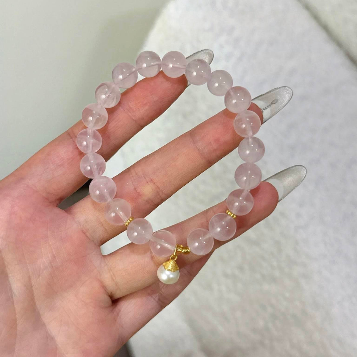 粉水晶手串