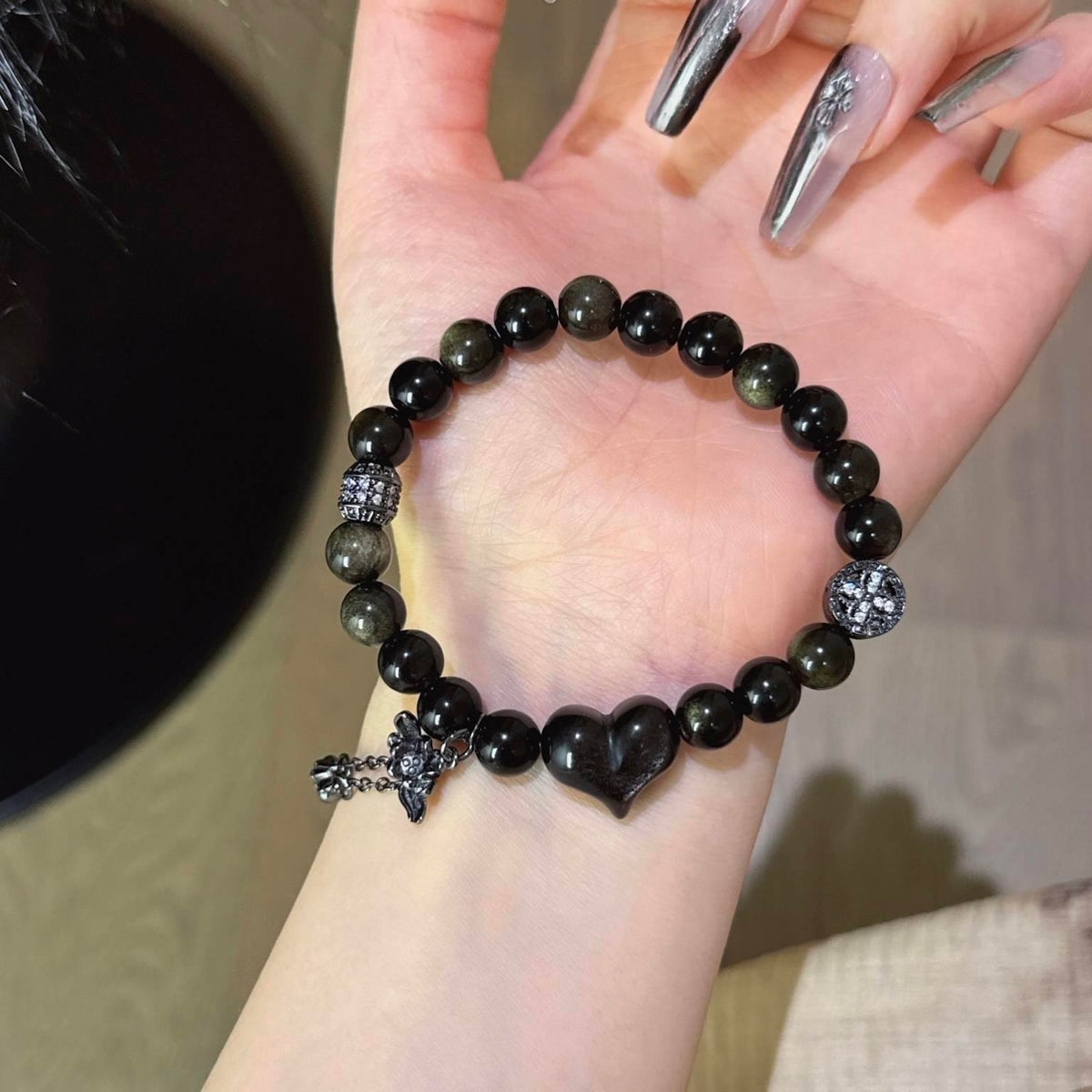 金曜石银曜石手串