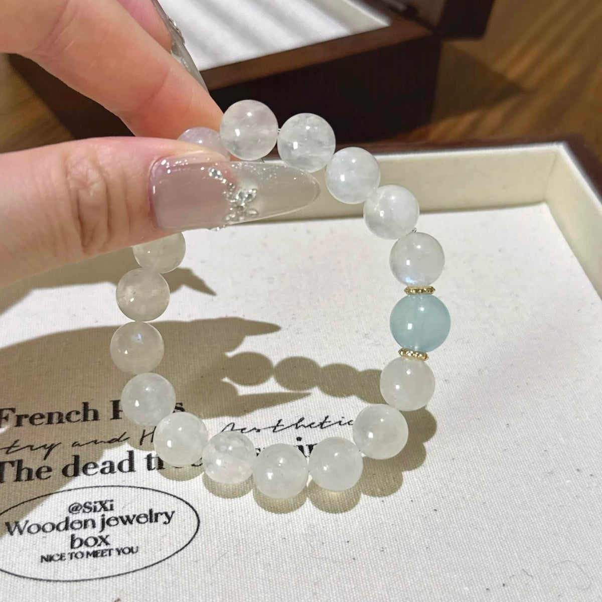 蓝月光海蓝宝手串