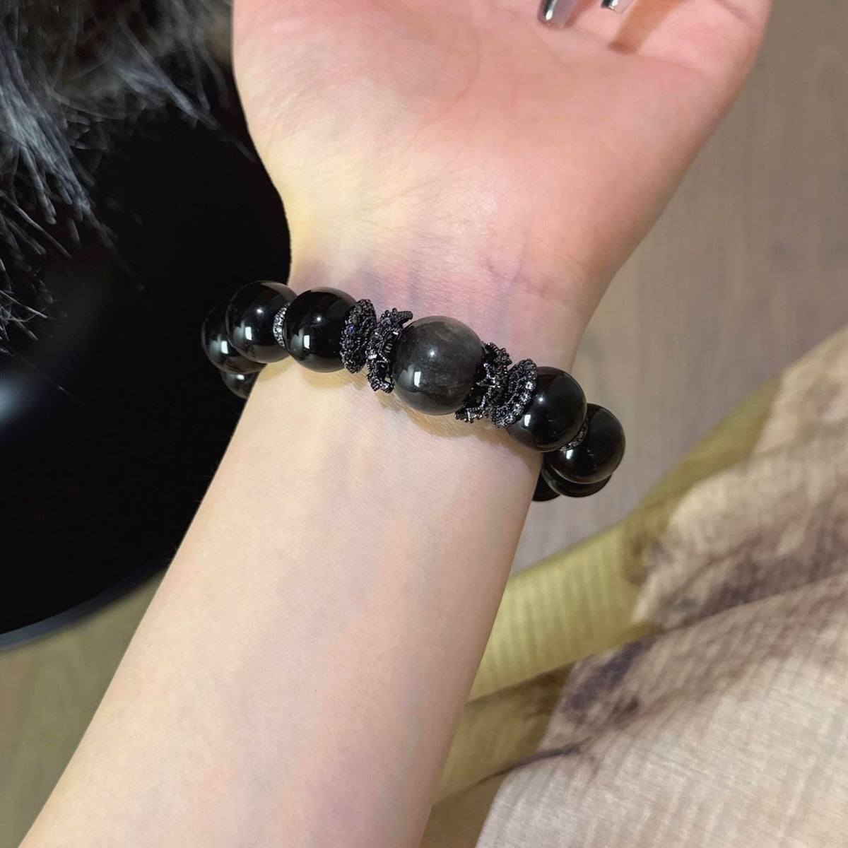 金曜石银曜石手串