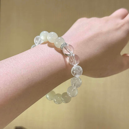 白月光白水晶白幽灵手串