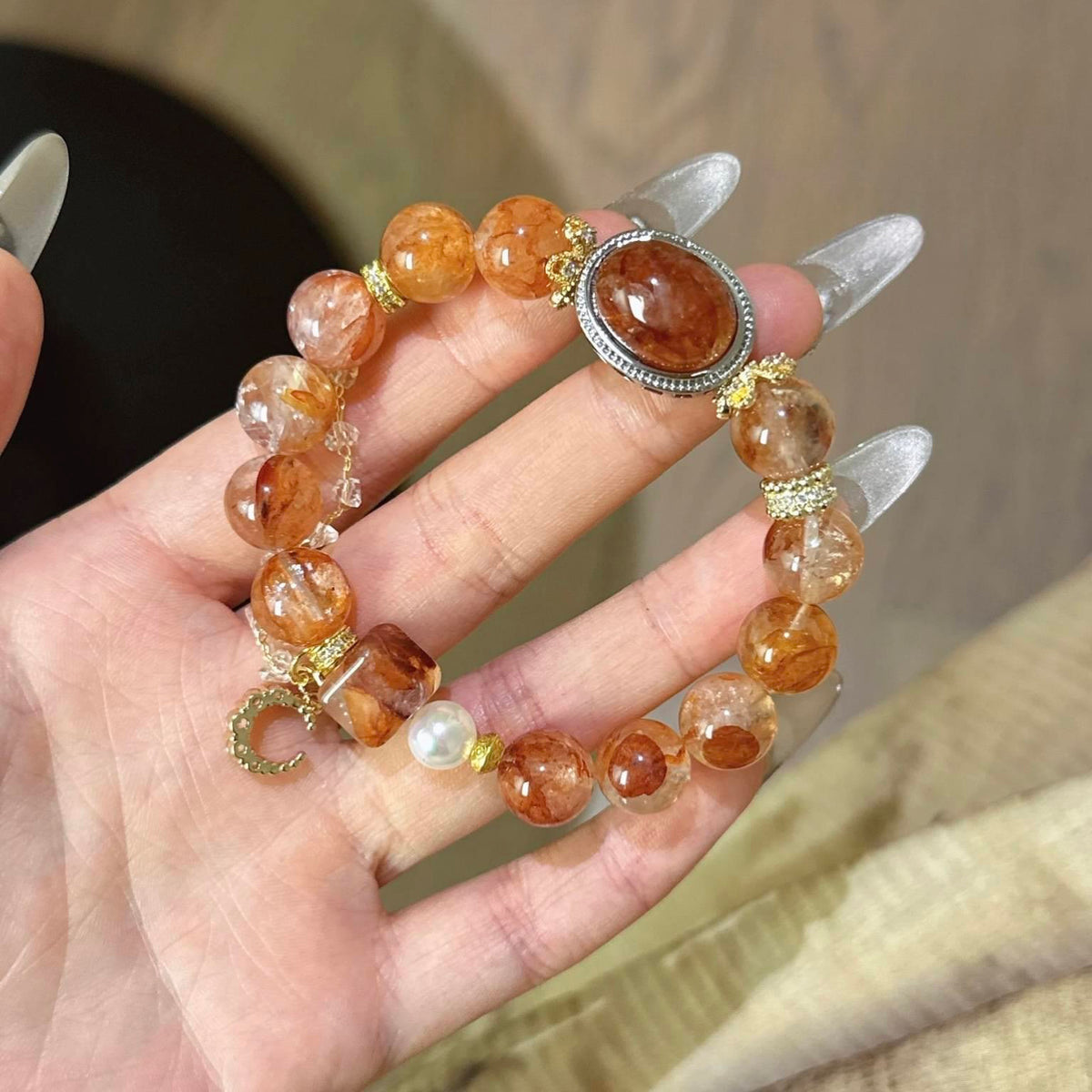 红胶花手串