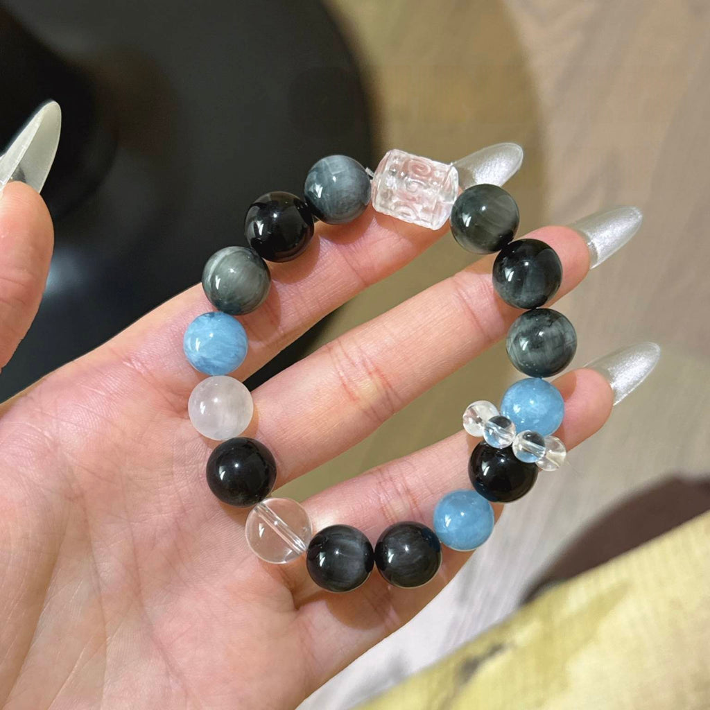 蓝黑系多宝手串