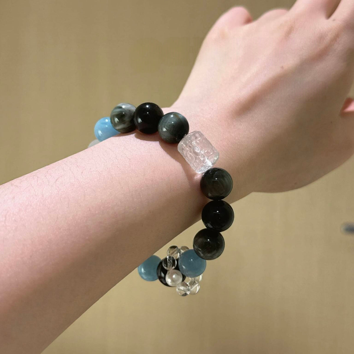 蓝黑系多宝手串