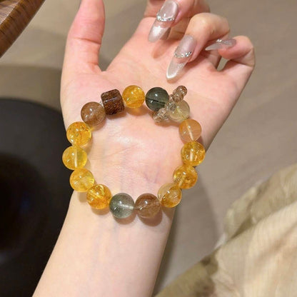 黄色系多宝手串