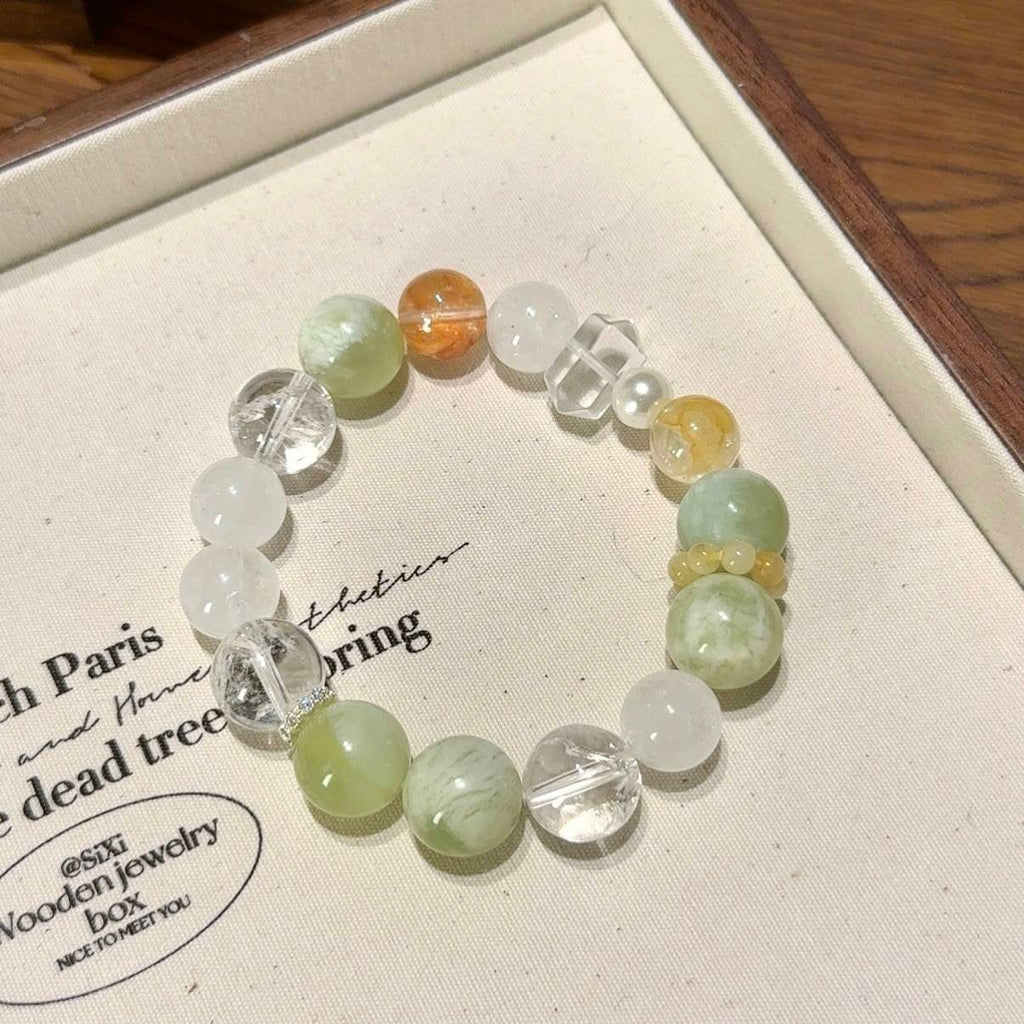 岫玉白阿塞手串