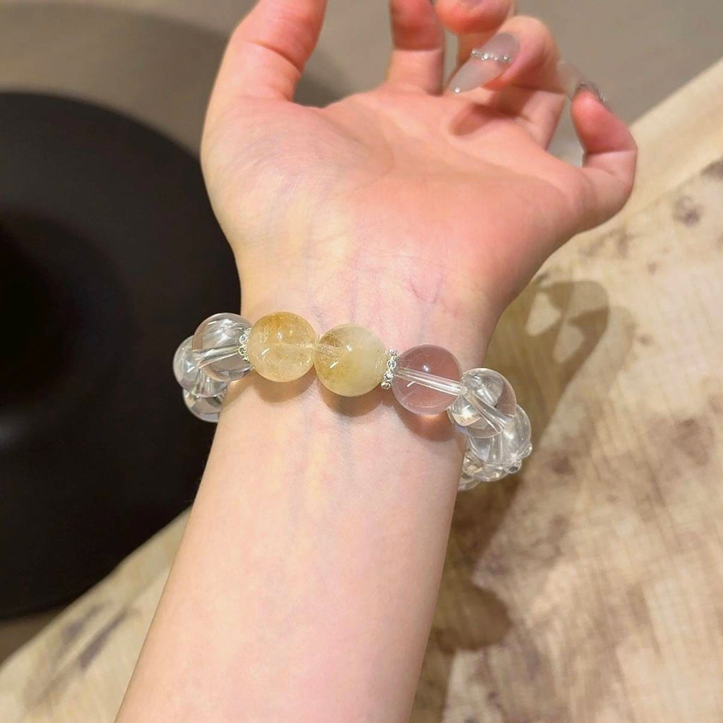 白水晶黄水晶手串
