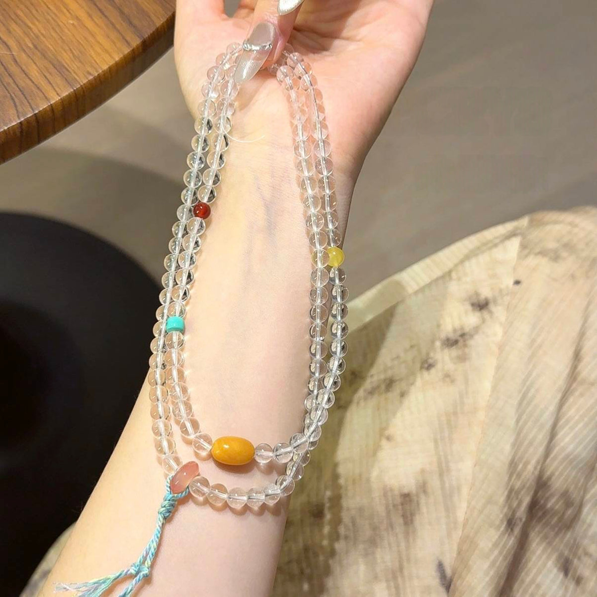 白水晶多圈手串