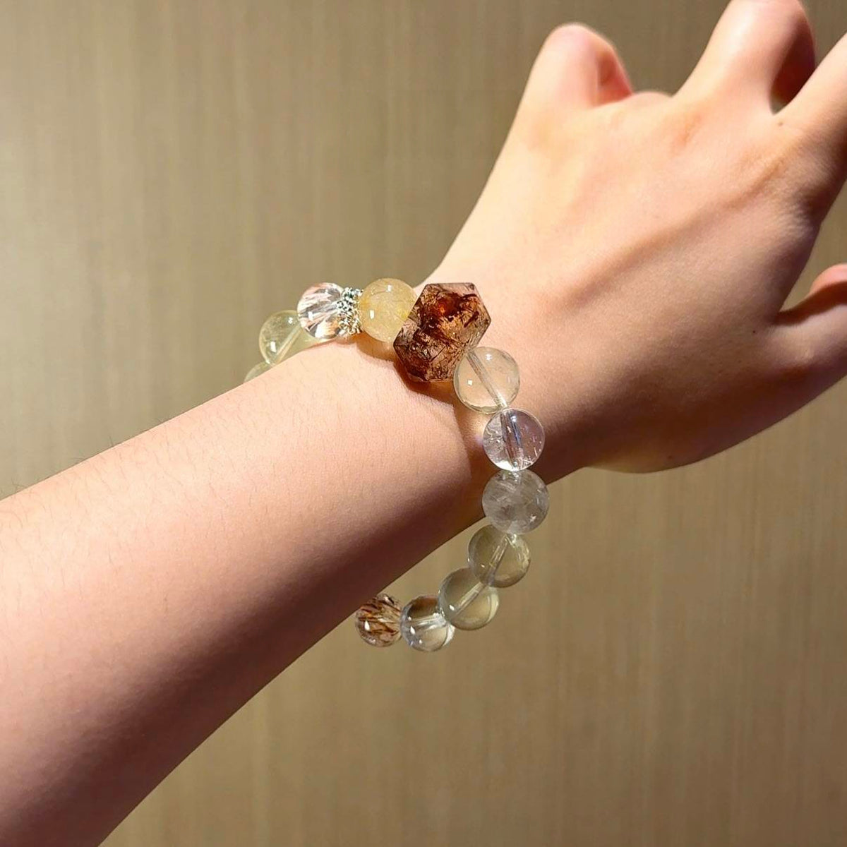 黄色系多宝手串