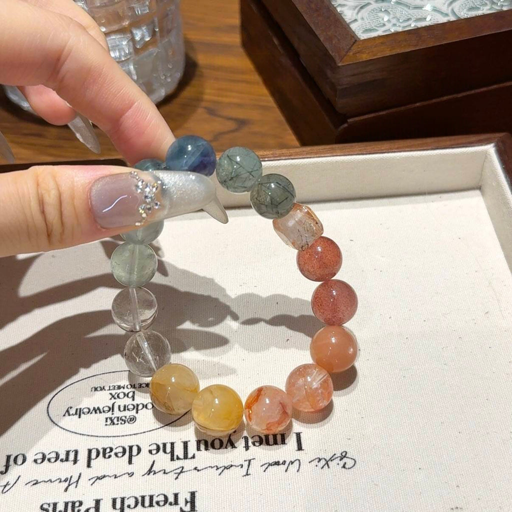 红绿系新中式多宝手串