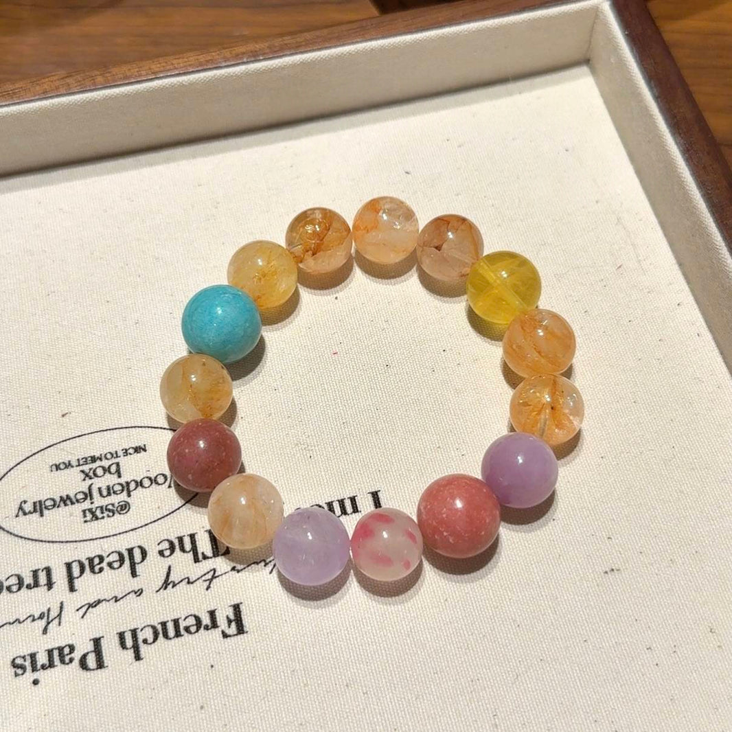 黄色系多宝手串