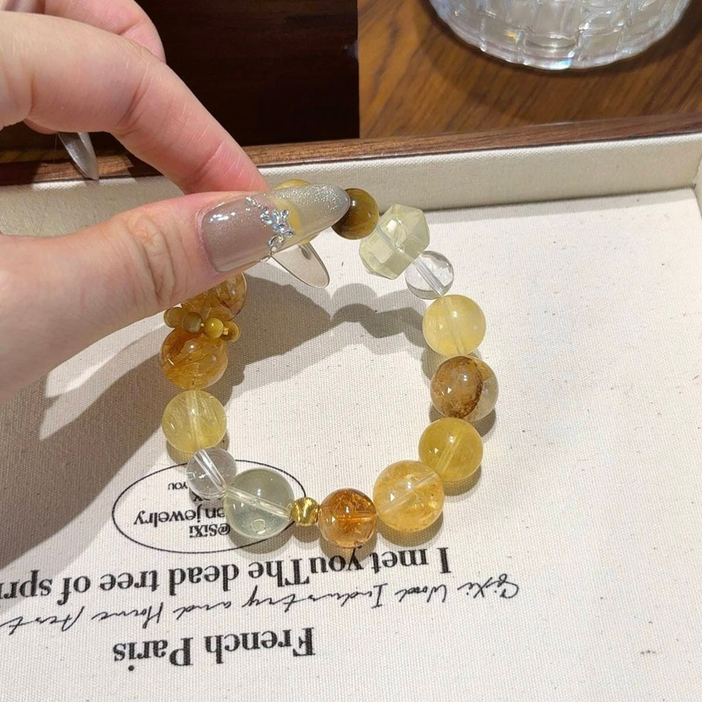 黄色系多宝手串