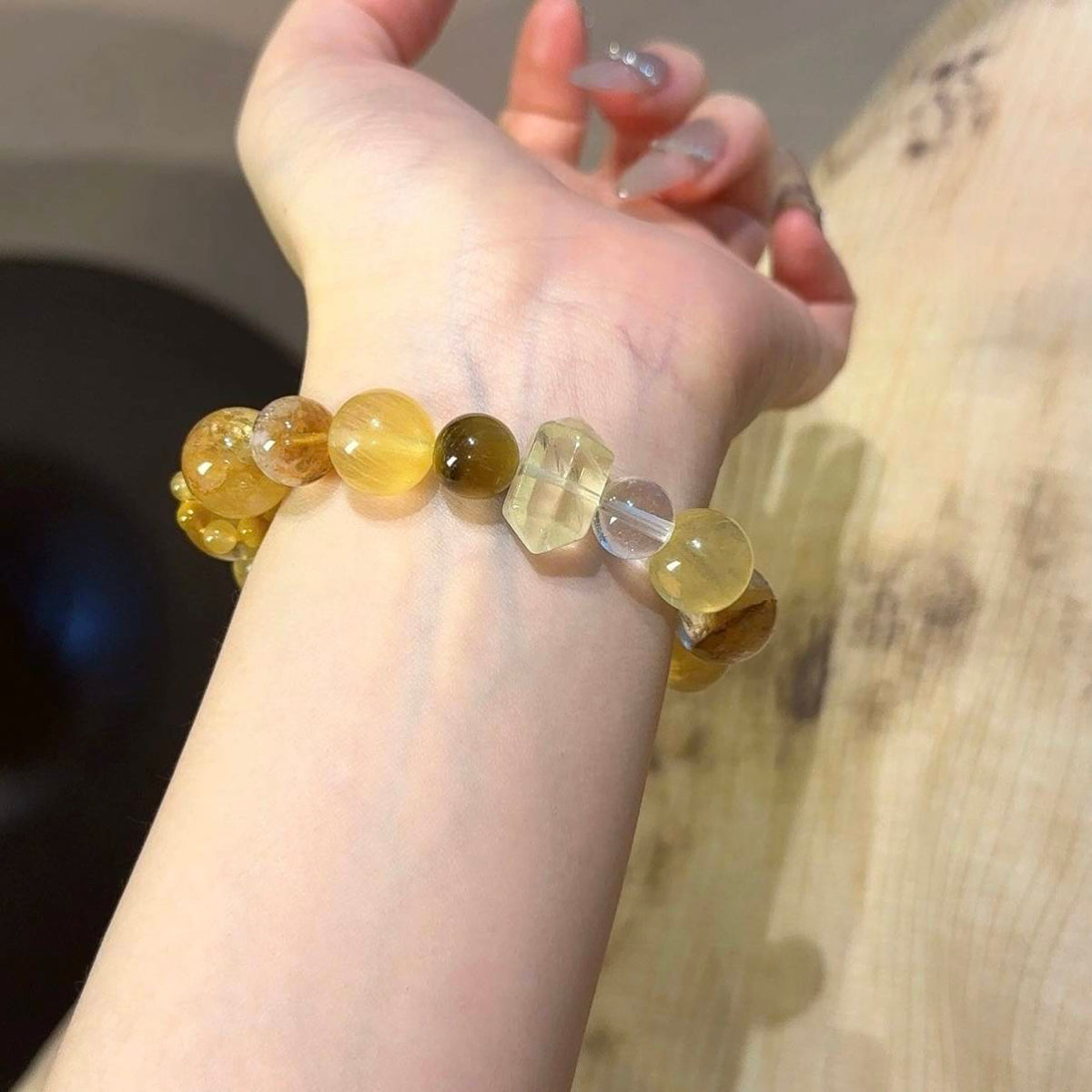 黄色系多宝手串