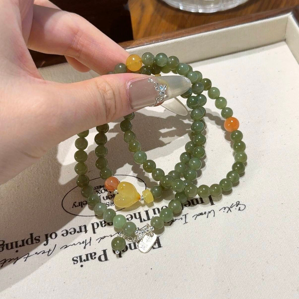 碧玉蜜蜡南红玛瑙多圈
