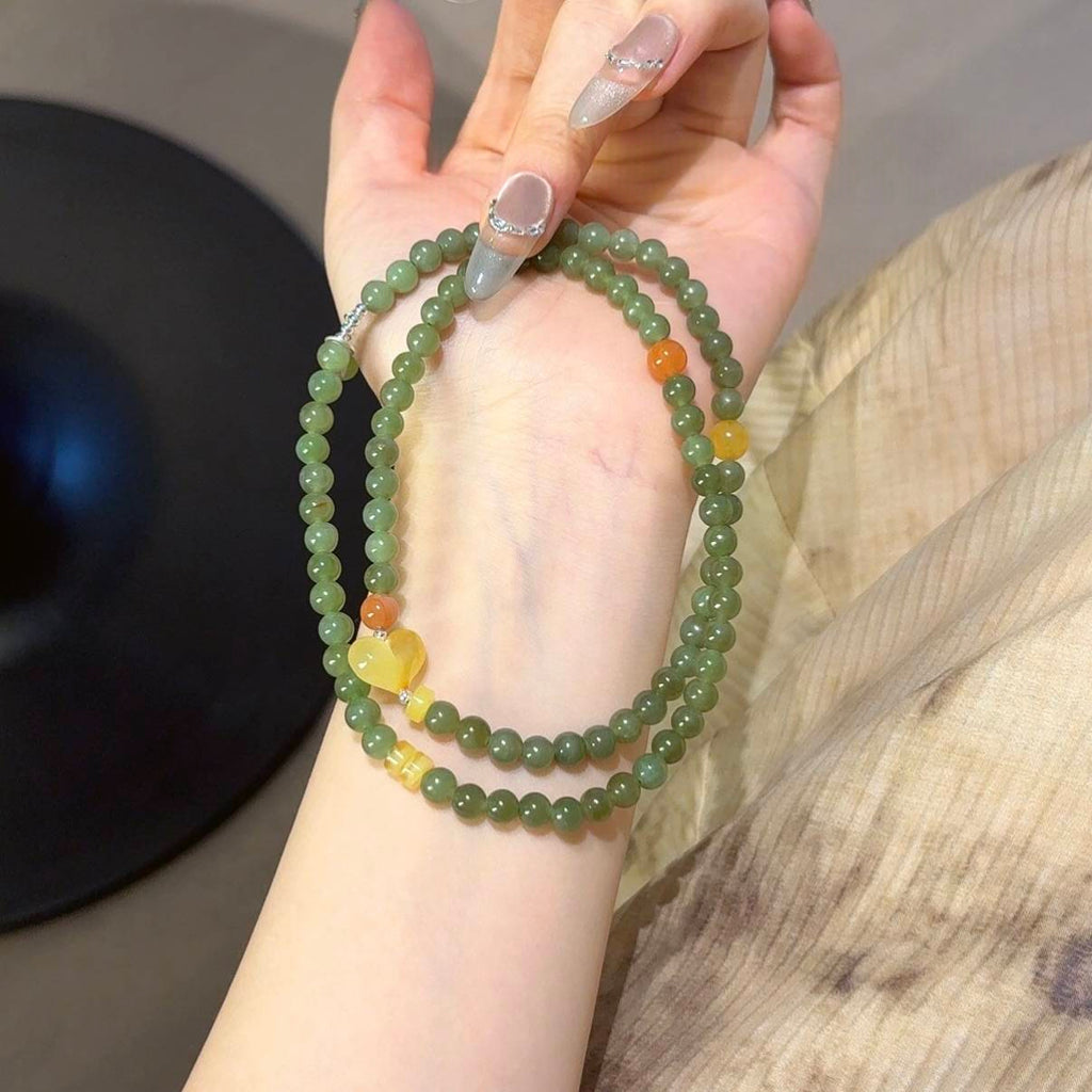 碧玉蜜蜡南红玛瑙多圈