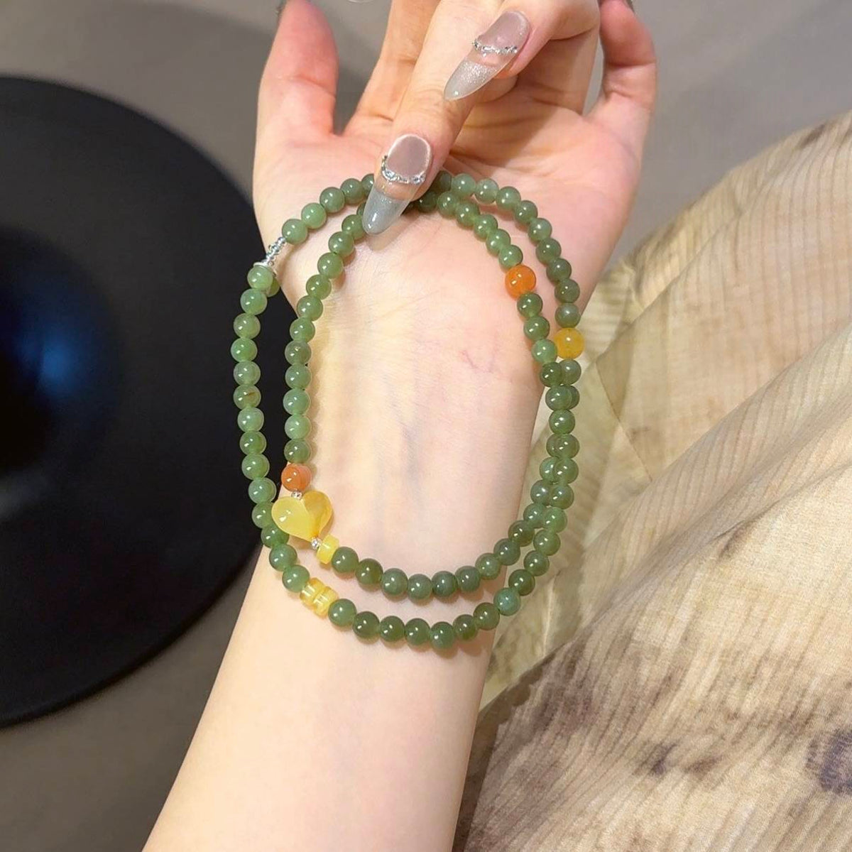碧玉蜜蜡南红玛瑙多圈