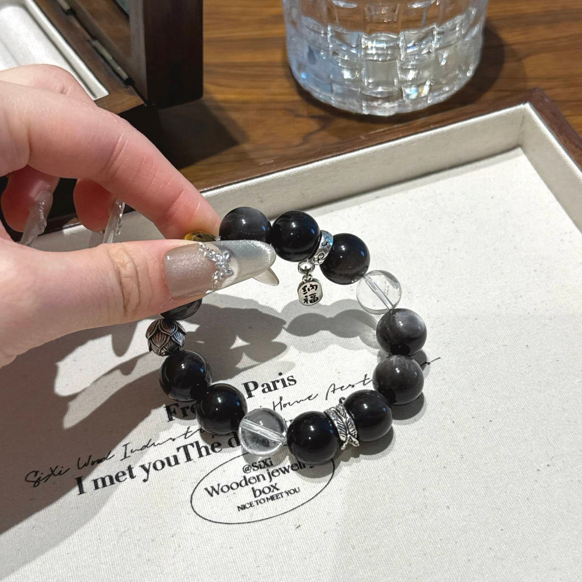 银曜白水虎眼手串