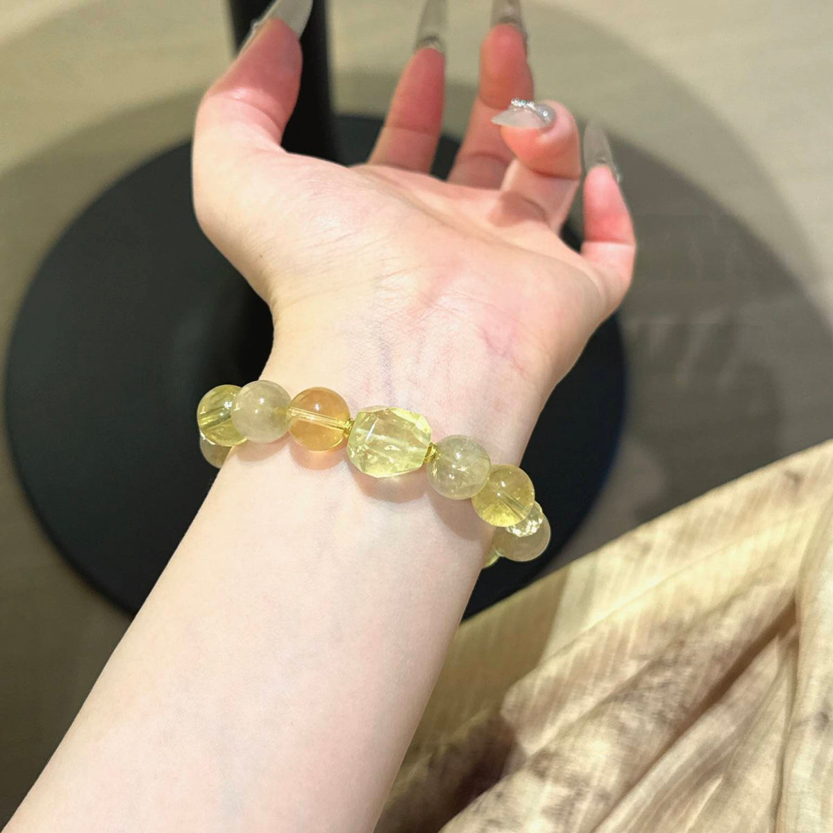 金发晶黄水晶手串