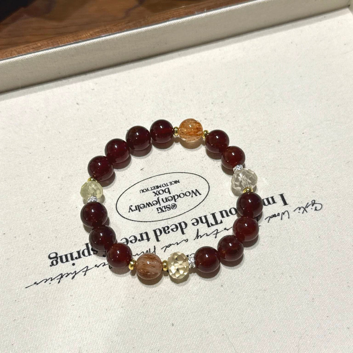 石榴石黑金超手串