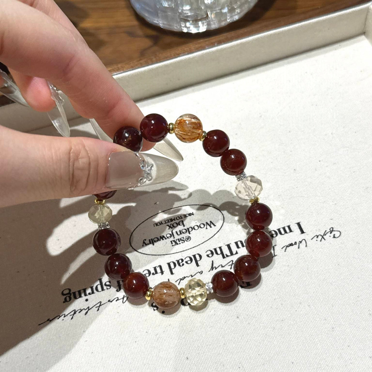 石榴石黑金超手串