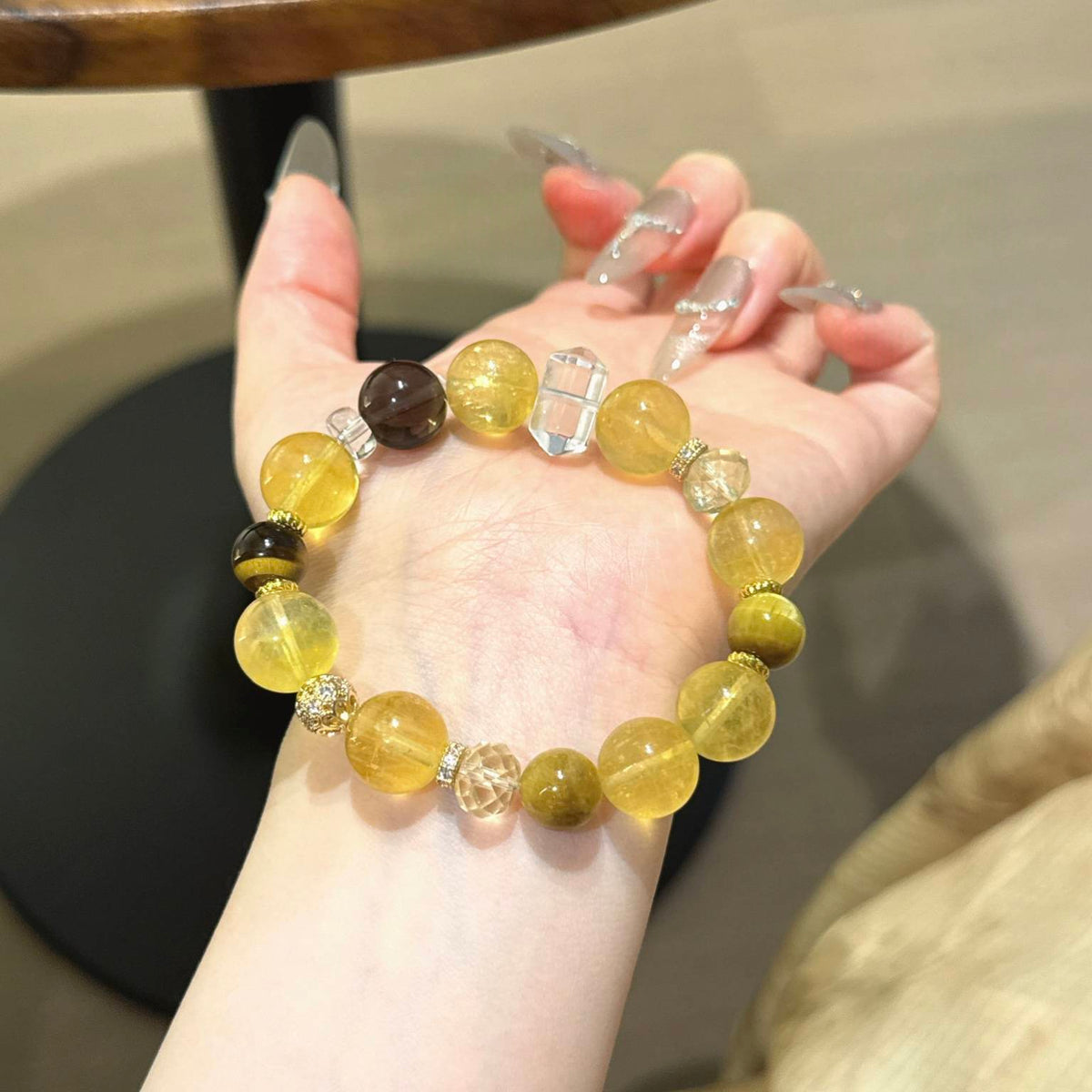 黄莹石虎眼石手串