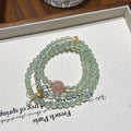 葡萄石马粉多圈手链