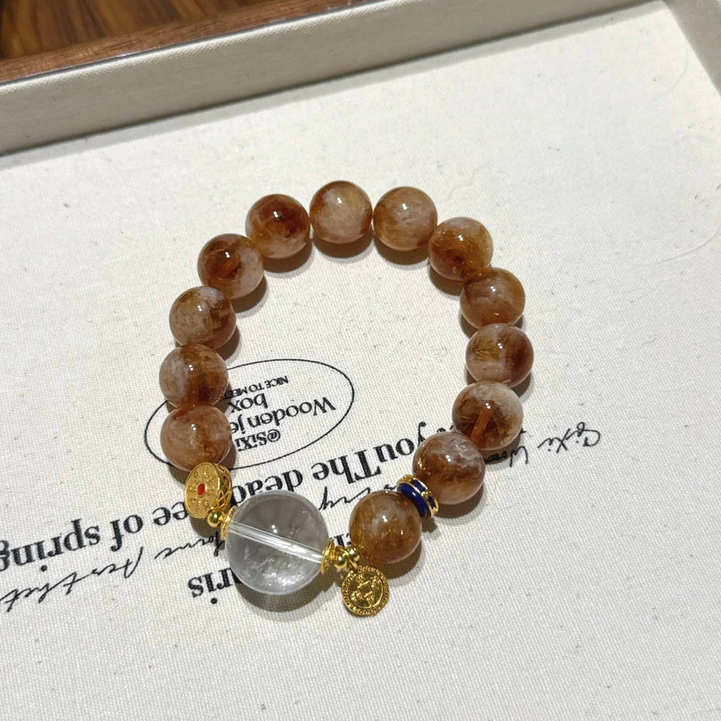 白水晶黄塔晶手串