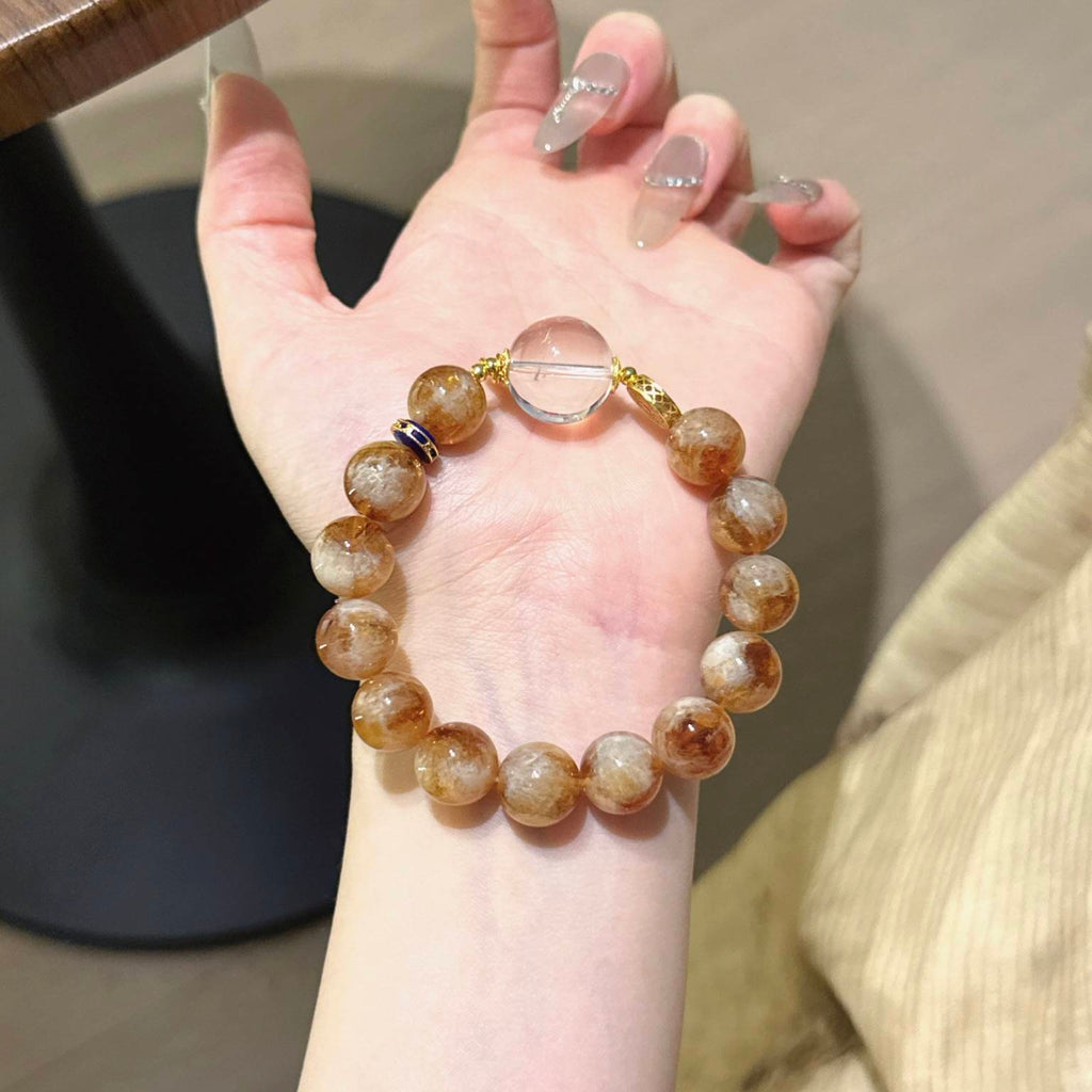 白水晶黄塔晶手串