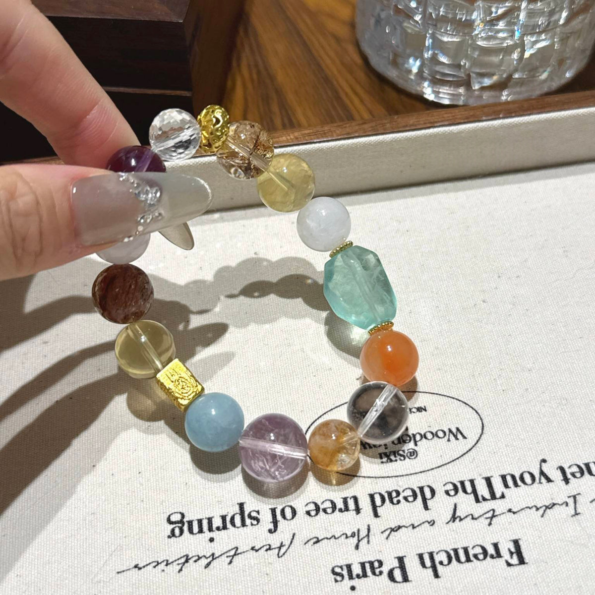 绿萤石随型多宝手串