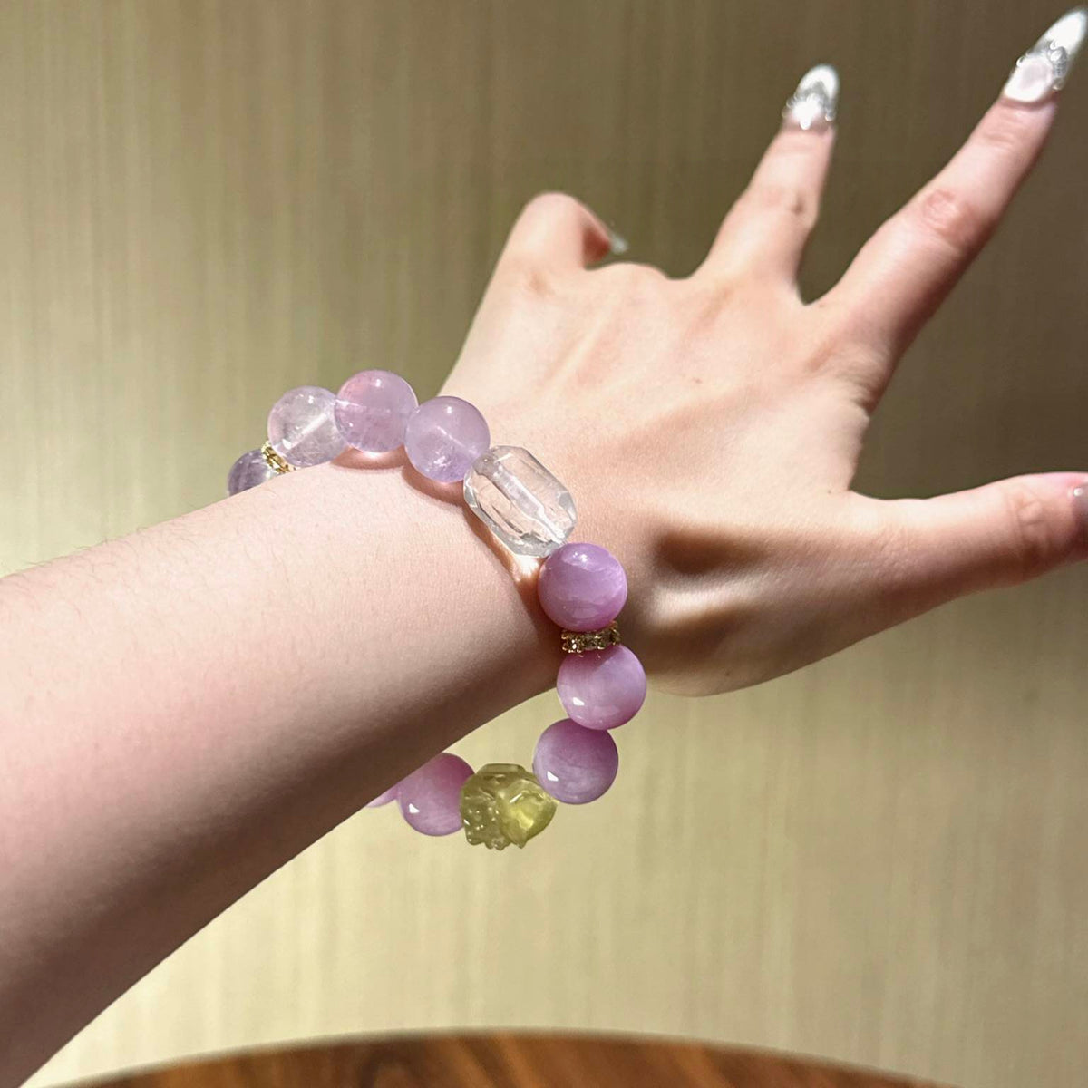 紫锂辉紫水晶九尾狐手串