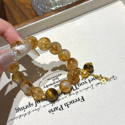 黄塔晶黄虎眼葫芦手串