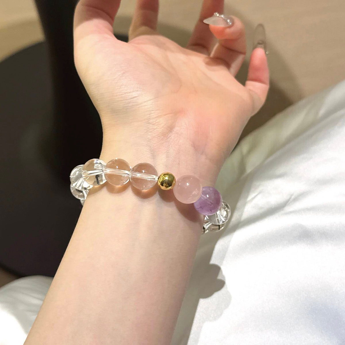 多宝白水晶手串